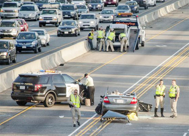 freeway crash two