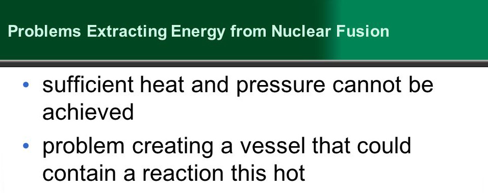 problems with using nuclear fusion 2