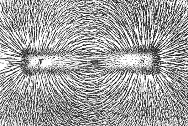 magnet-emf iron filings