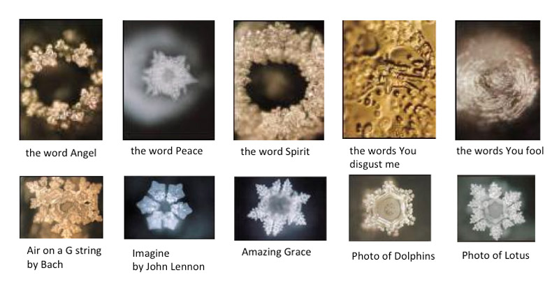 words effect on water crystals
