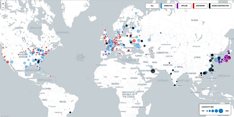 nuclear power plants in world