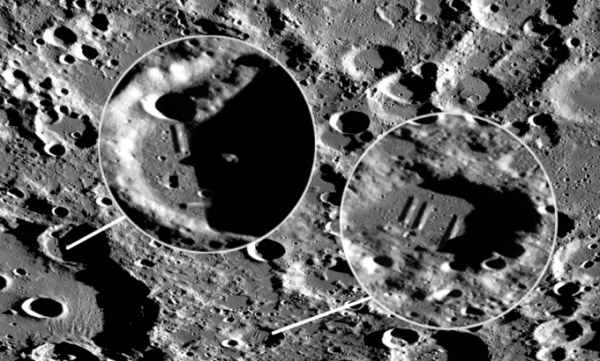 hangars in moon craters