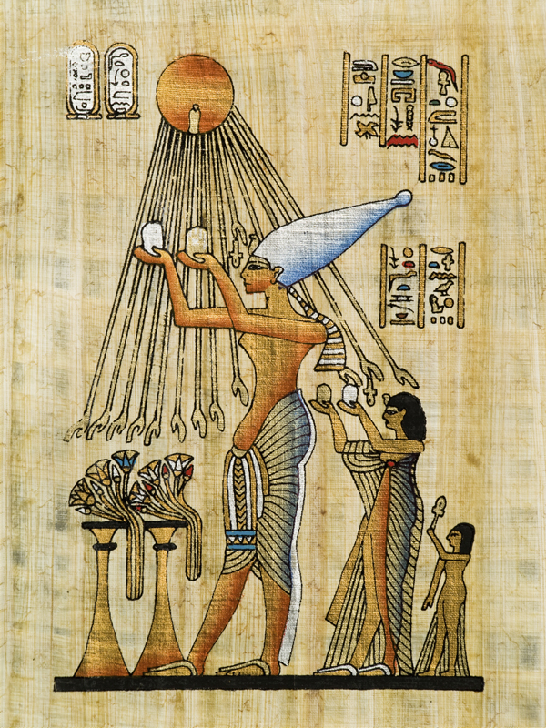 akhenaton with nefertiti