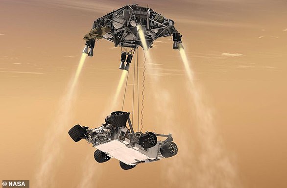 Rover landing on Mars