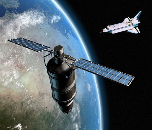 satellites-and-shuttle-in-space
